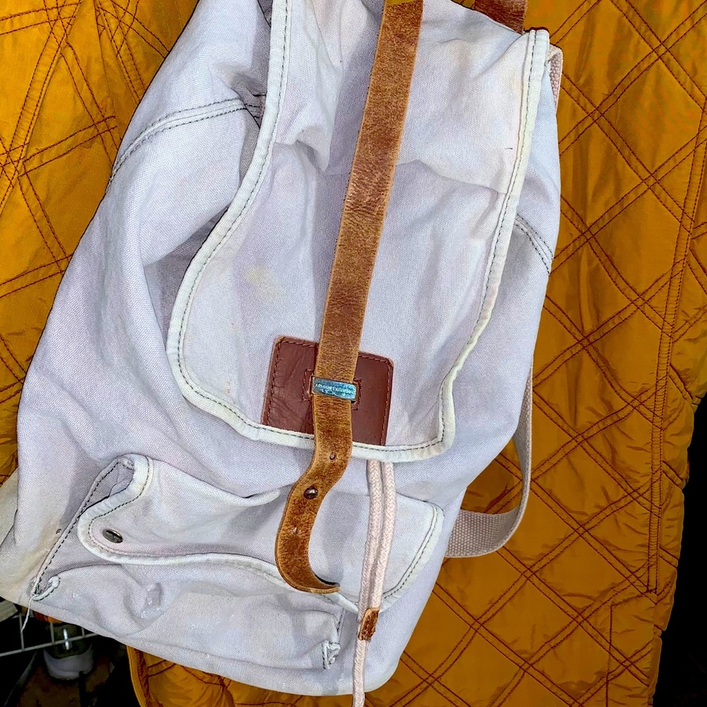 Armani Canvas and Leather Back Pack